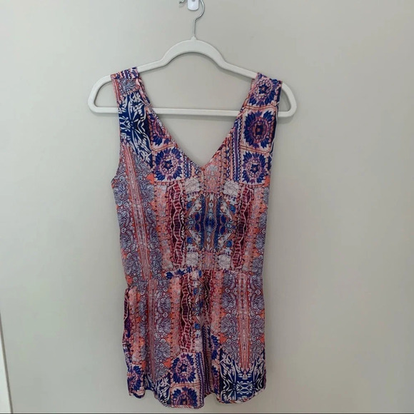 Heartloom X Revolve Lilah Paisley Printed Boho Romper Size Small - Picture 8 of 10